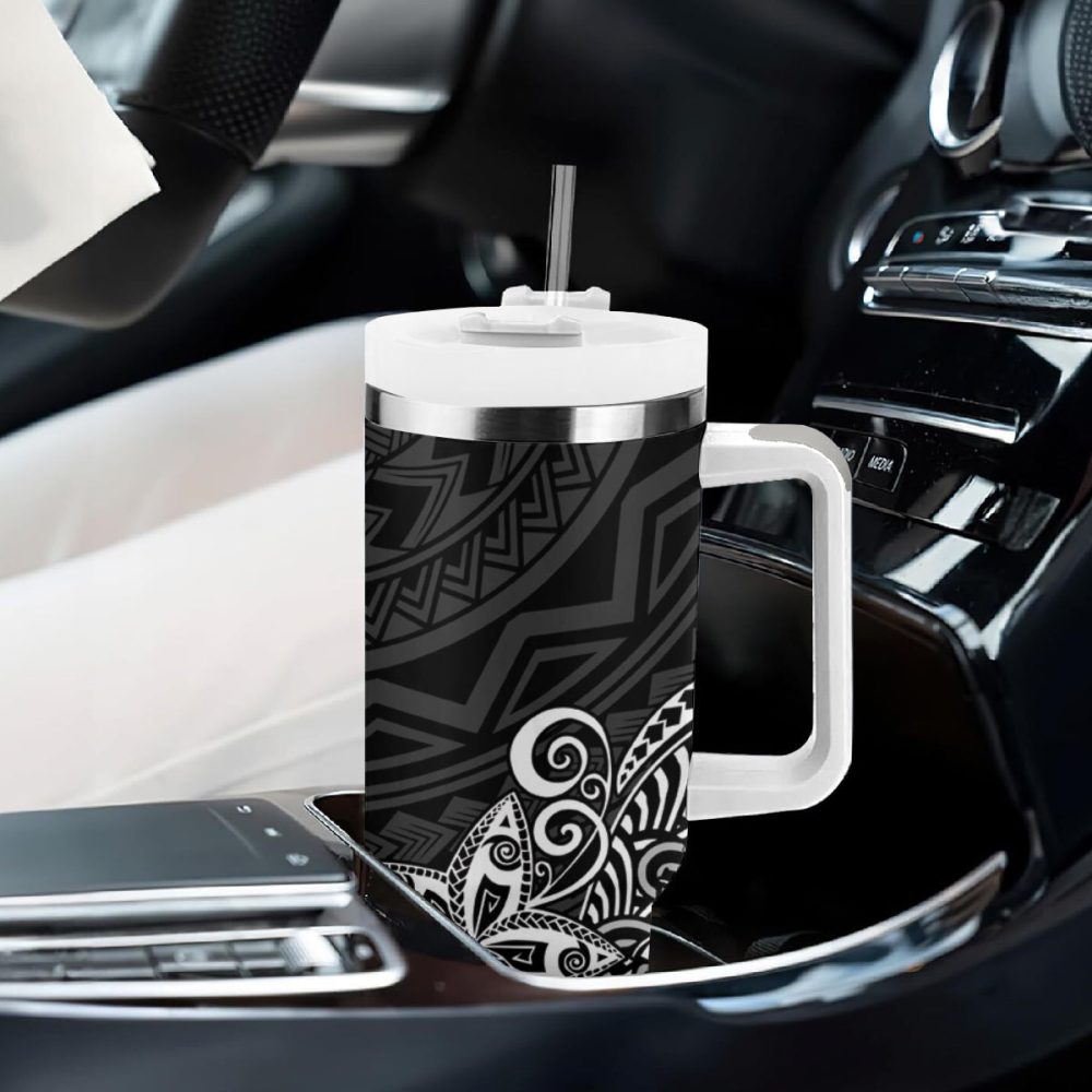 Plumeria Flowers Custom Stanley Quencher 40Oz Stainless Steel Tumbler - Image 9