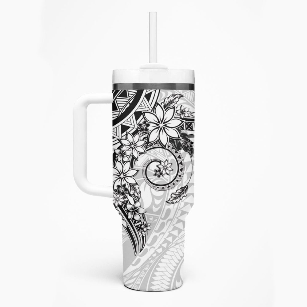 Plumeria Flowers Custom Stanley Quencher 40Oz Stainless Steel Tumbler - Image 2