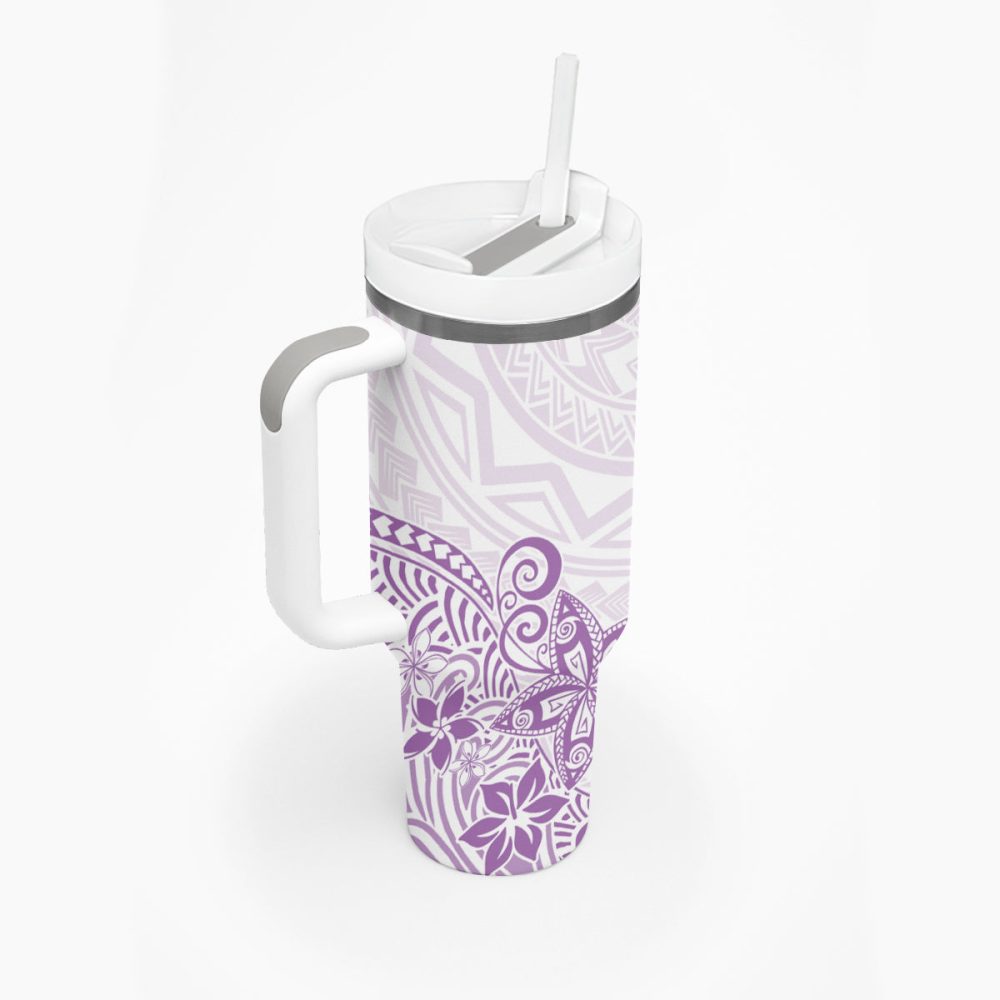 Plumeria Flowers Custom Stanley Quencher 40Oz Stainless Steel Tumbler - Image 3