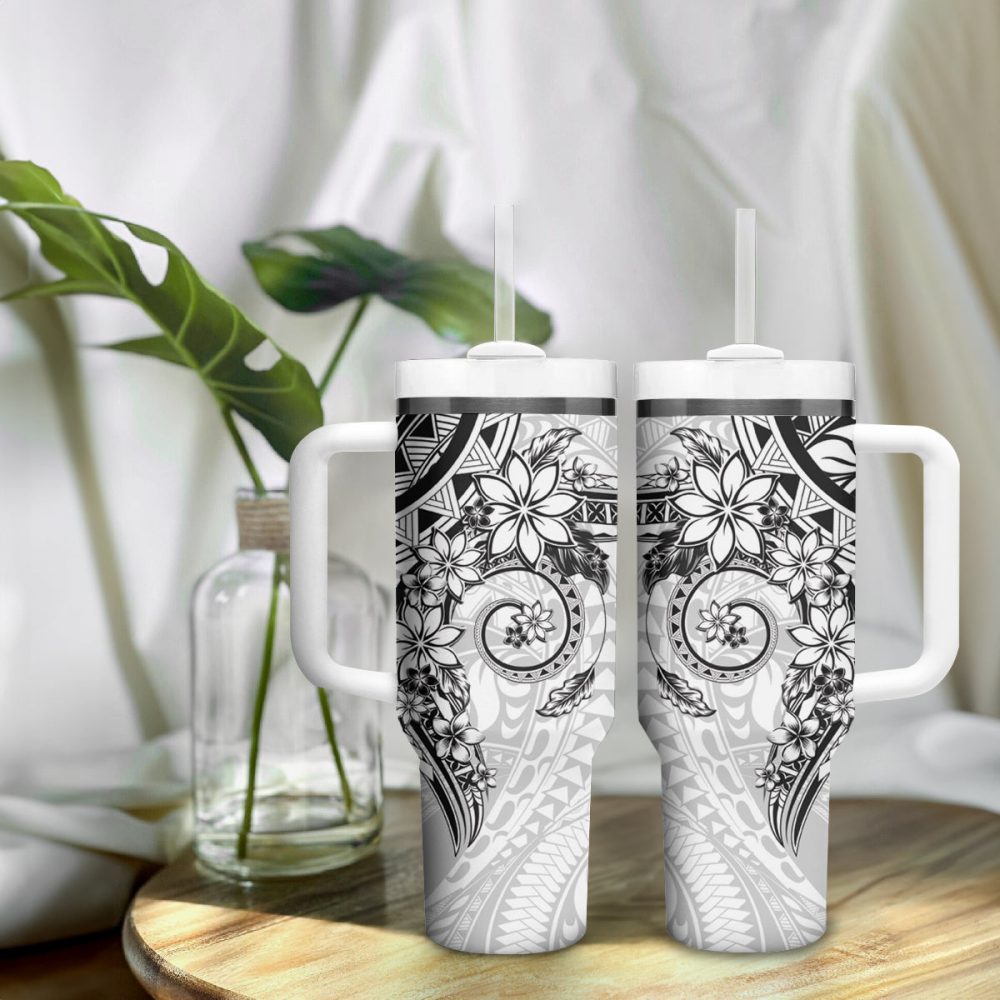 Plumeria Flowers Custom Stanley Quencher 40Oz Stainless Steel Tumbler - Image 10