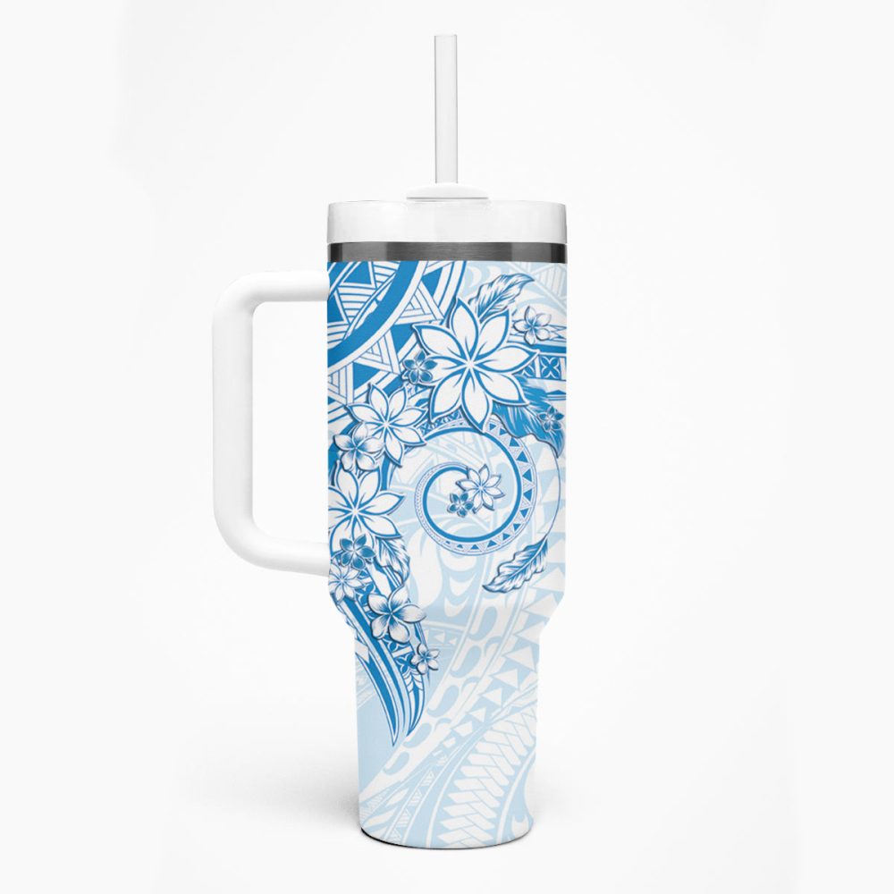 Plumeria Flowers Custom Stanley Quencher 40Oz Stainless Steel Tumbler - Image 2