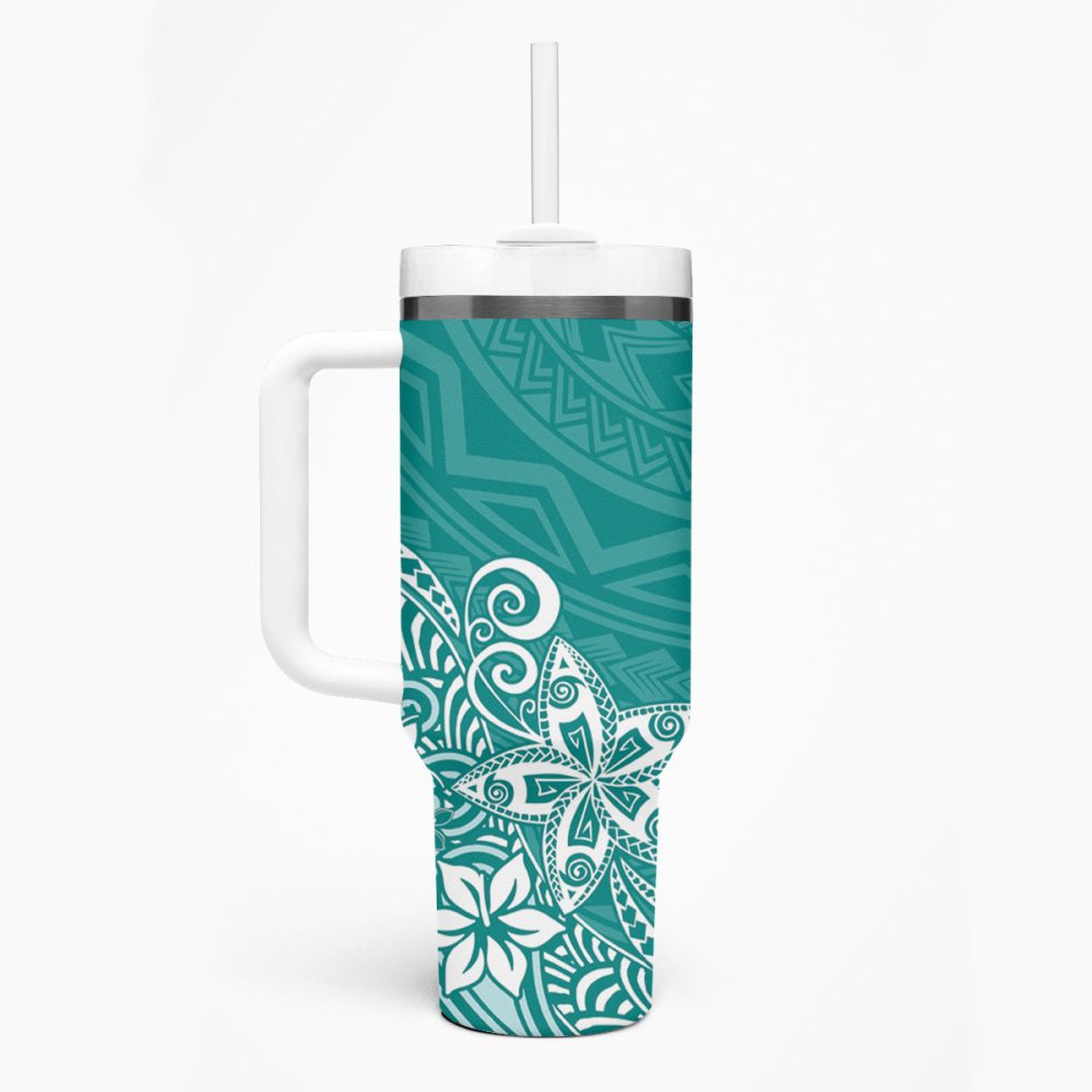 Plumeria Flowers Custom Stanley Quencher 40Oz Stainless Steel Tumbler - Image 2
