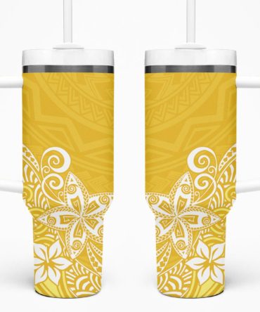 Plumeria Flowers Custom Stanley Quencher 40Oz Stainless Steel Tumbler