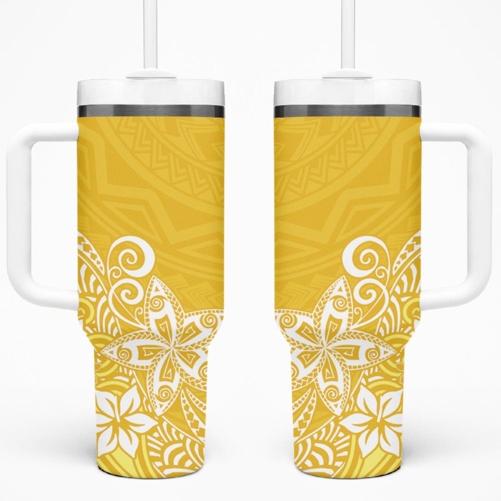 Plumeria Flowers Custom Stanley Quencher 40Oz Stainless Steel Tumbler