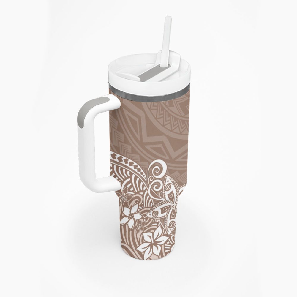 Plumeria Flowers Custom Stanley Quencher 40Oz Stainless Steel Tumbler - Image 3