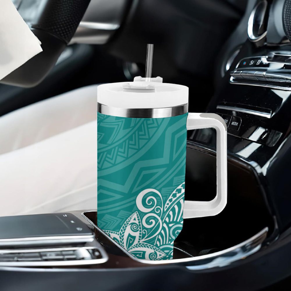 Plumeria Flowers Custom Stanley Quencher 40Oz Stainless Steel Tumbler - Image 9