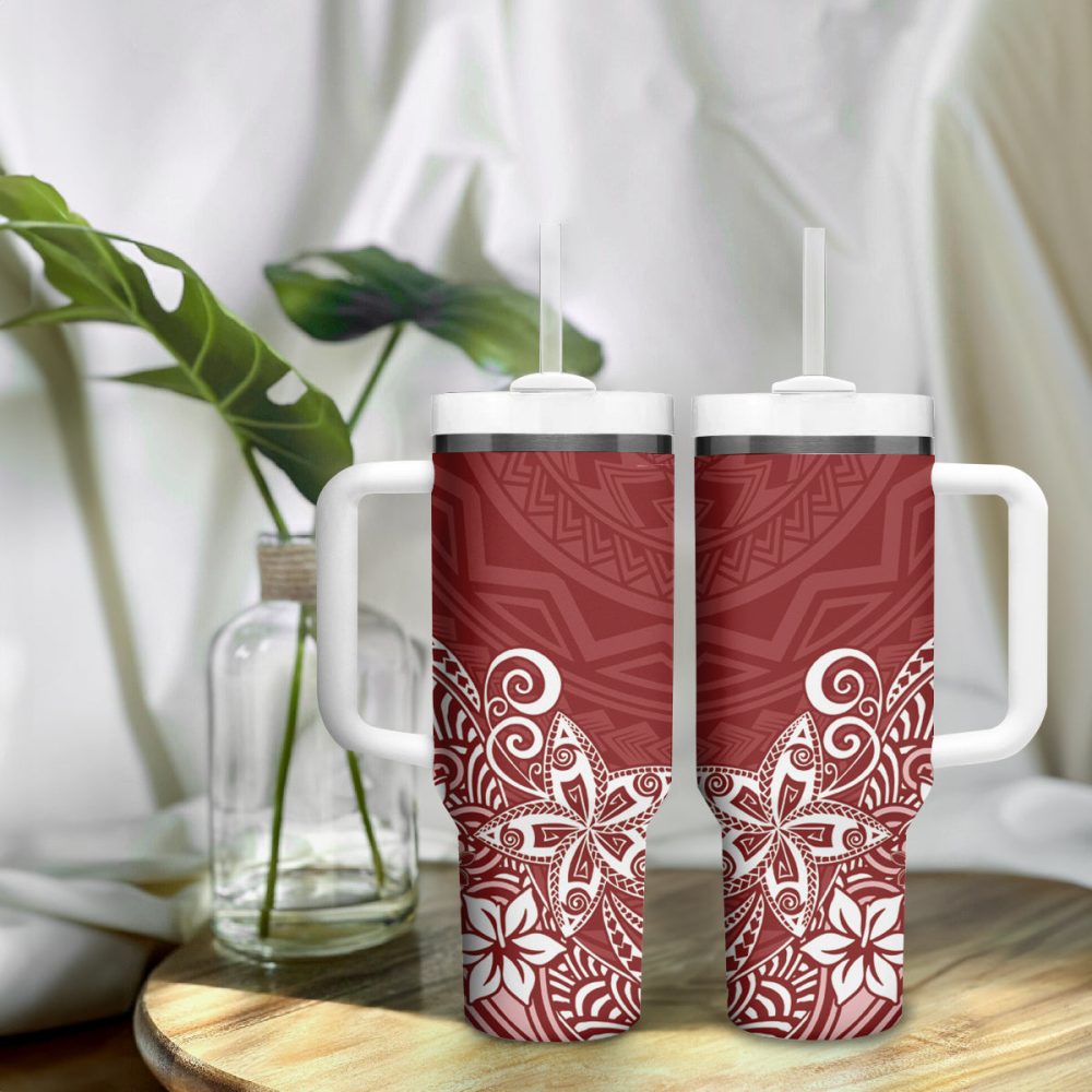 Plumeria Flowers Custom Stanley Quencher 40Oz Stainless Steel Tumbler - Image 10