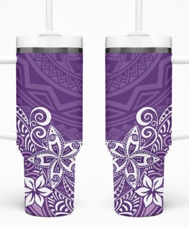 Plumeria Flowers Custom Stanley Quencher 40Oz Stainless Steel Tumbler