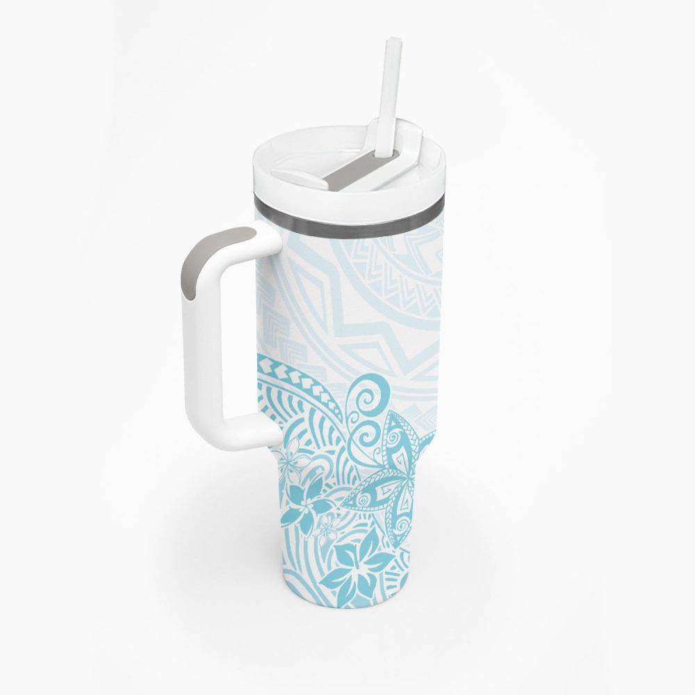 Plumeria Flowers Custom Stanley Quencher 40Oz Stainless Steel Tumbler - Image 3