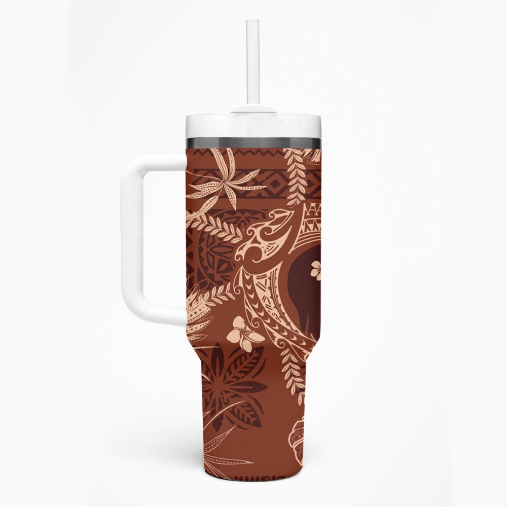 Plumeria Flowers Custom Stanley Quencher 40Oz Stainless Steel Tumbler - Image 2