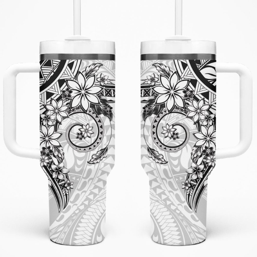 Plumeria Flowers Custom Stanley Quencher 40Oz Stainless Steel Tumbler