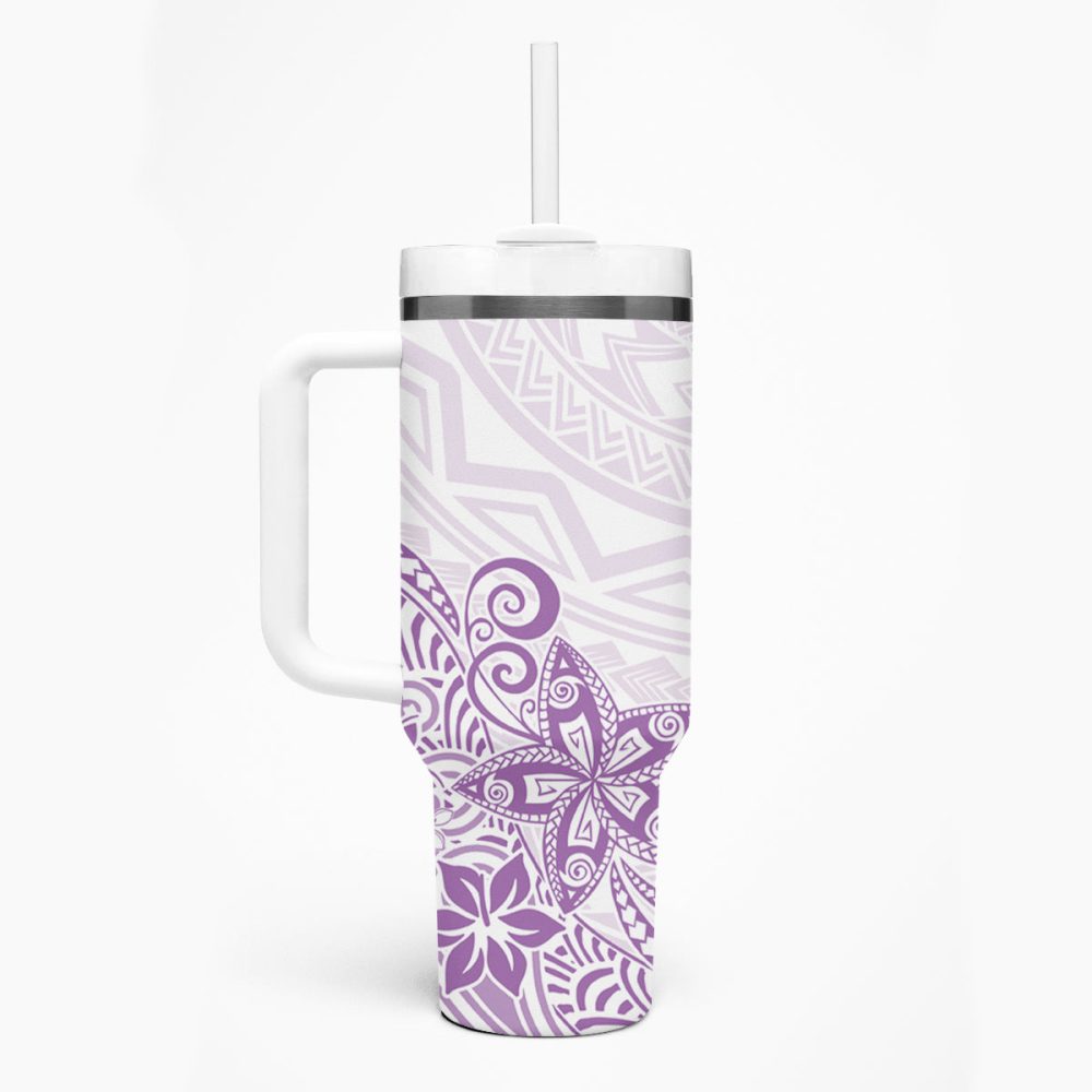 Plumeria Flowers Custom Stanley Quencher 40Oz Stainless Steel Tumbler - Image 2