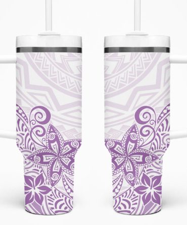Plumeria Flowers Custom Stanley Quencher 40Oz Stainless Steel Tumbler
