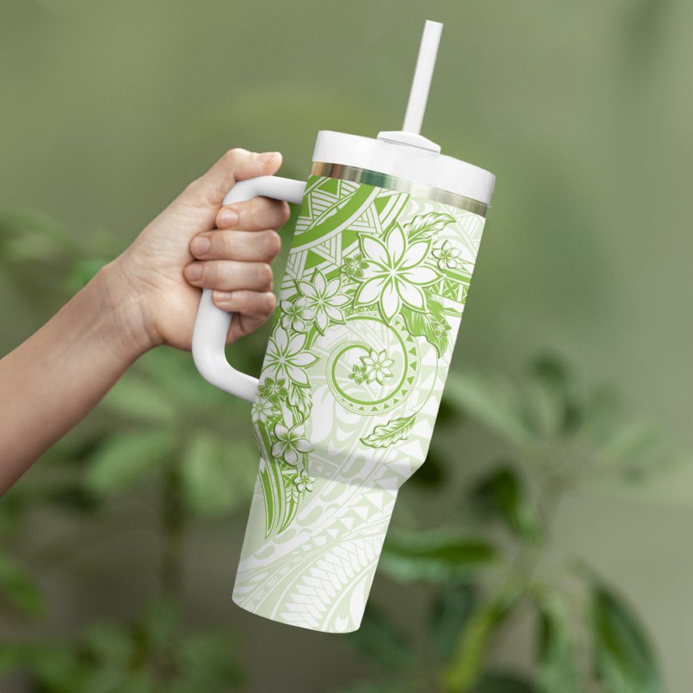 Plumeria Flowers Custom Stanley Quencher 40Oz Stainless Steel Tumbler - Image 4