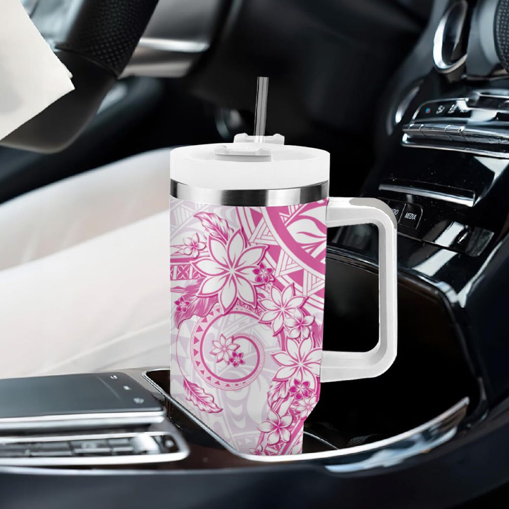 Plumeria Flowers Custom Stanley Quencher 40Oz Stainless Steel Tumbler - Image 9
