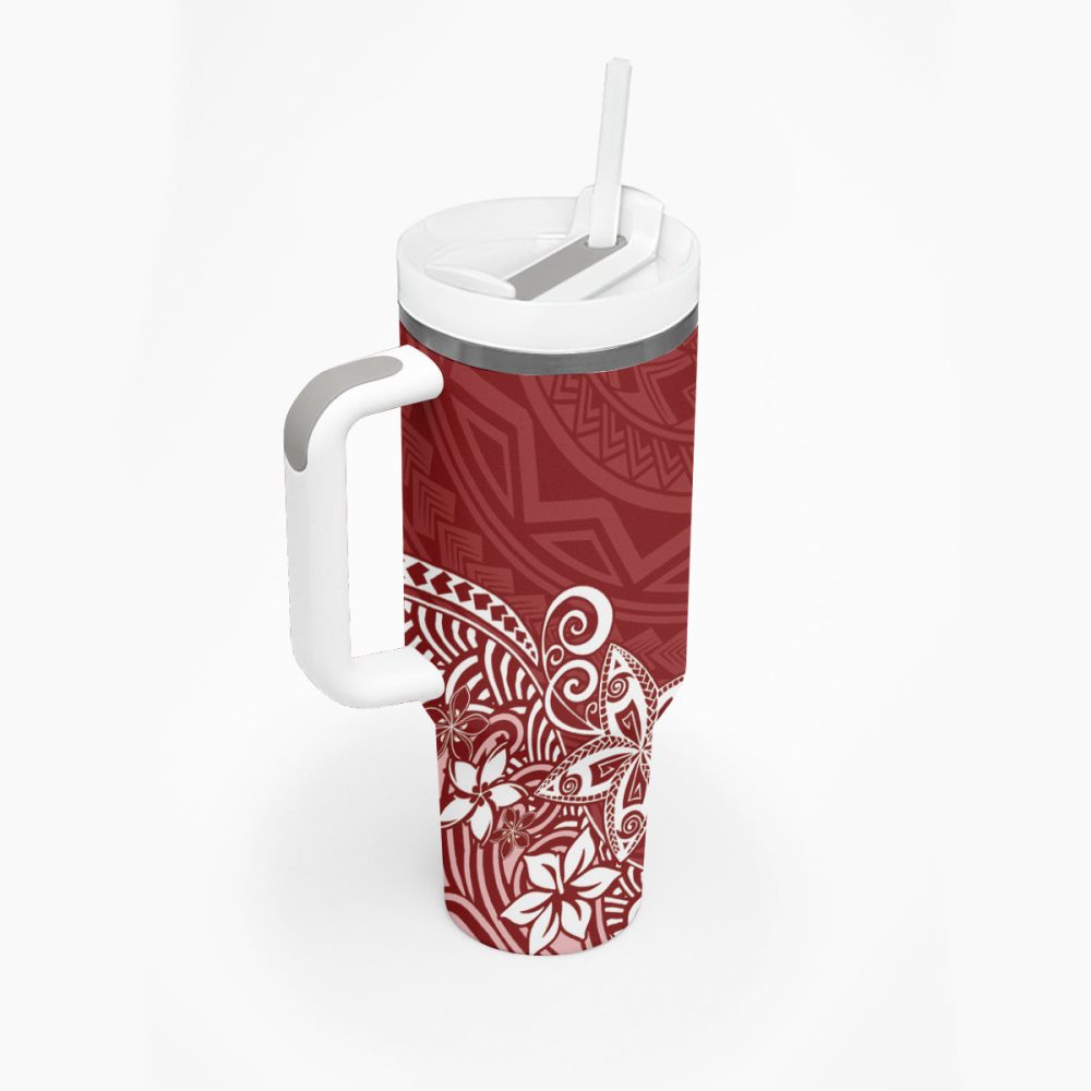 Plumeria Flowers Custom Stanley Quencher 40Oz Stainless Steel Tumbler - Image 3