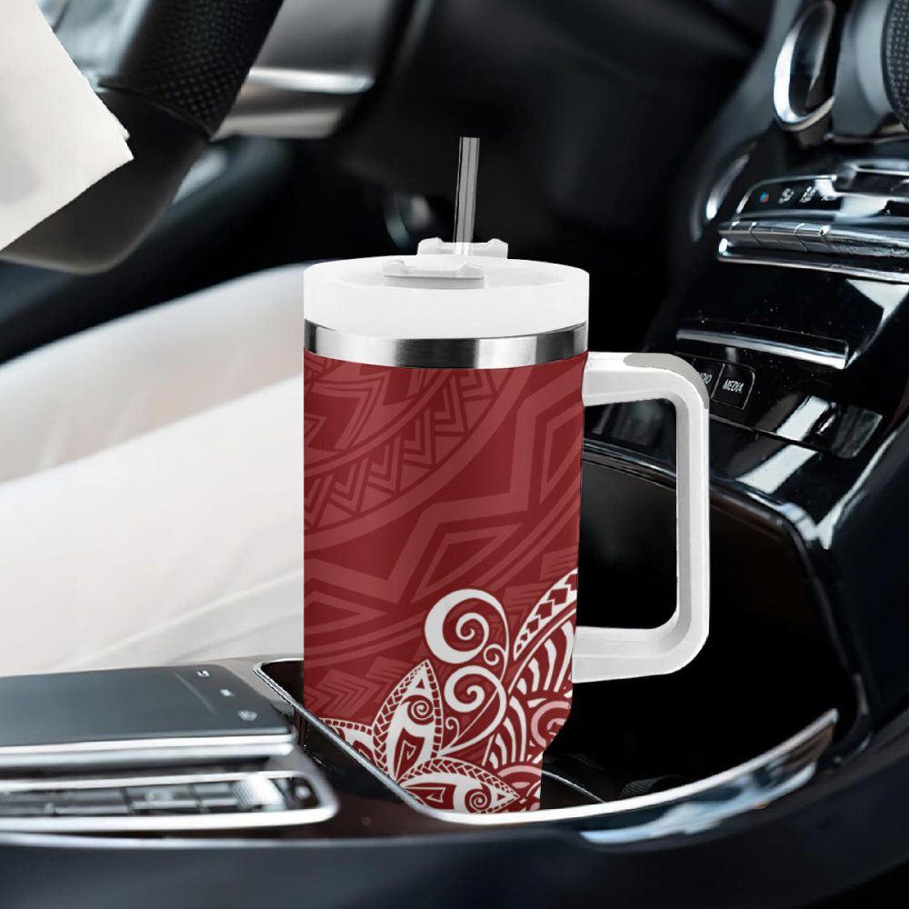 Plumeria Flowers Custom Stanley Quencher 40Oz Stainless Steel Tumbler - Image 9