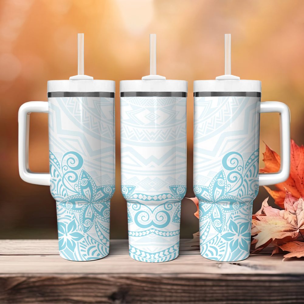 Plumeria Flowers Custom Stanley Quencher 40Oz Stainless Steel Tumbler - Image 5