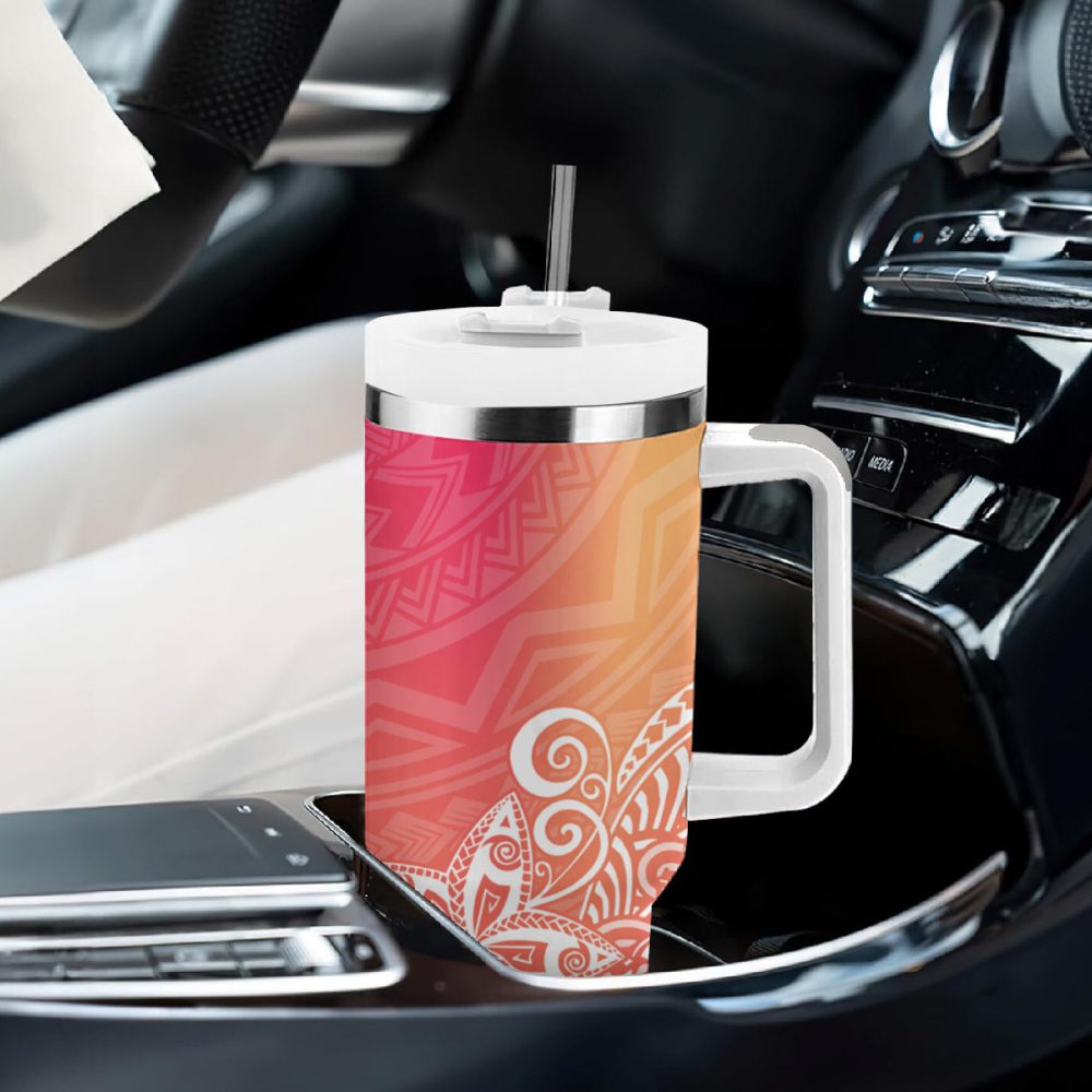 Plumeria Flowers Custom Stanley Quencher 40Oz Stainless Steel Tumbler - Image 9