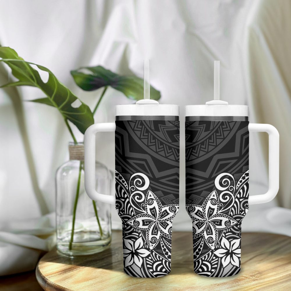 Plumeria Flowers Custom Stanley Quencher 40Oz Stainless Steel Tumbler - Image 10