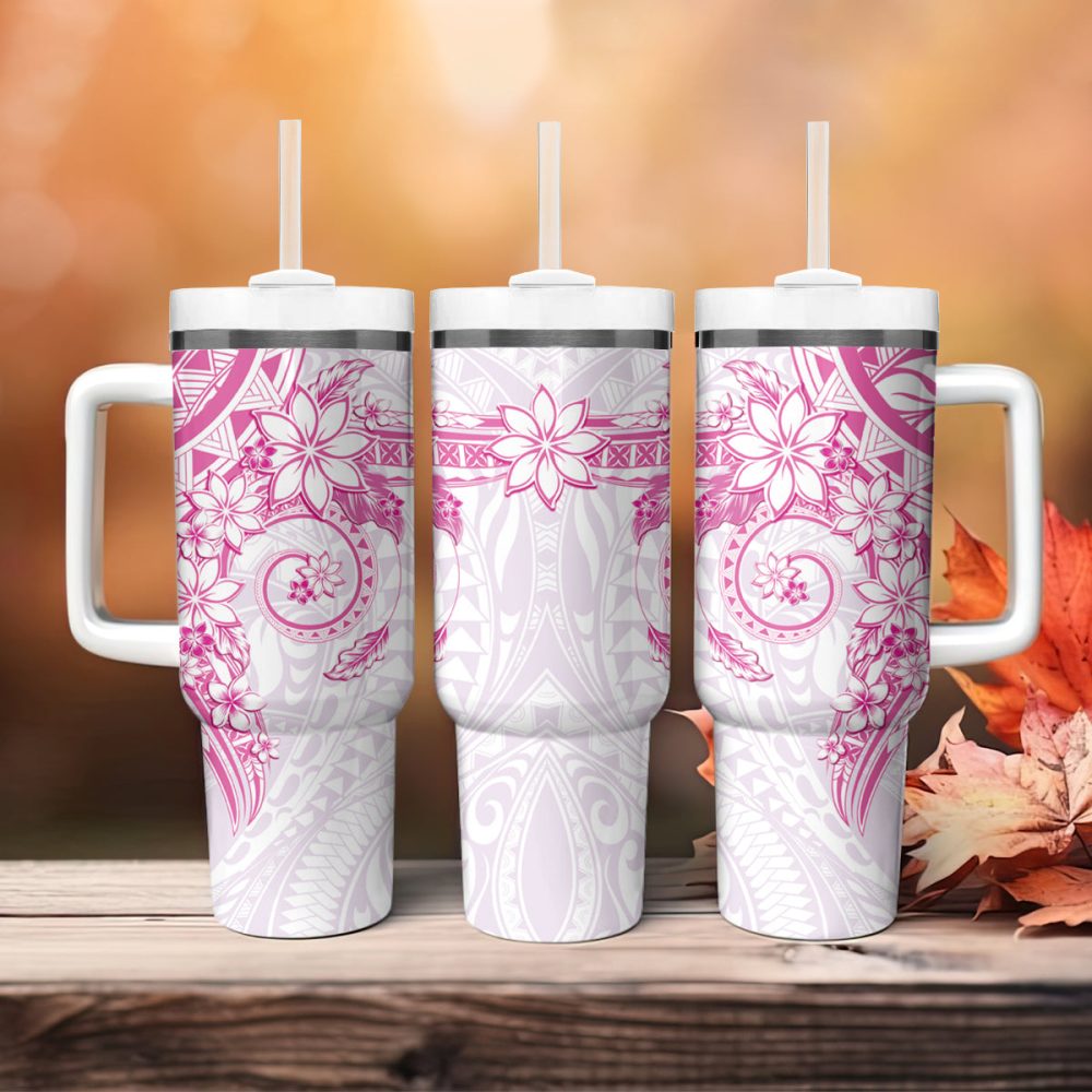 Plumeria Flowers Custom Stanley Quencher 40Oz Stainless Steel Tumbler - Image 5