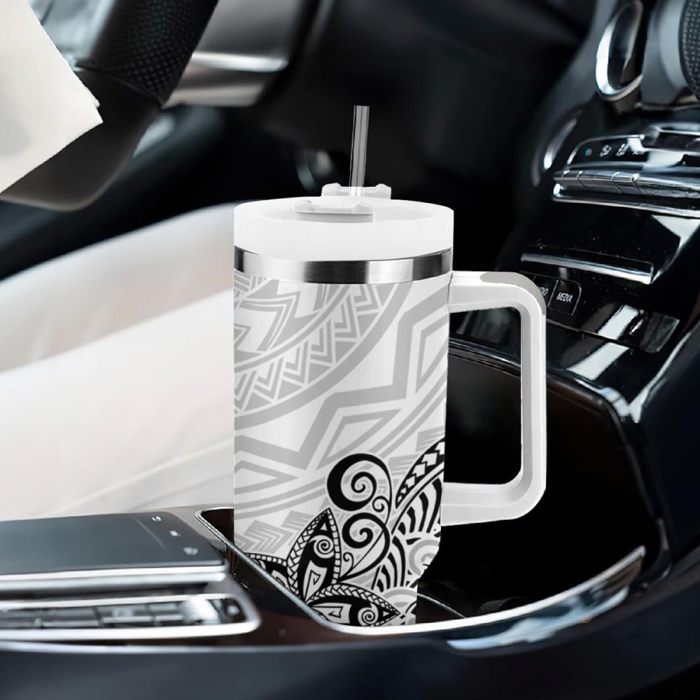 Plumeria Flowers Custom Stanley Quencher 40Oz Stainless Steel Tumbler - Image 9