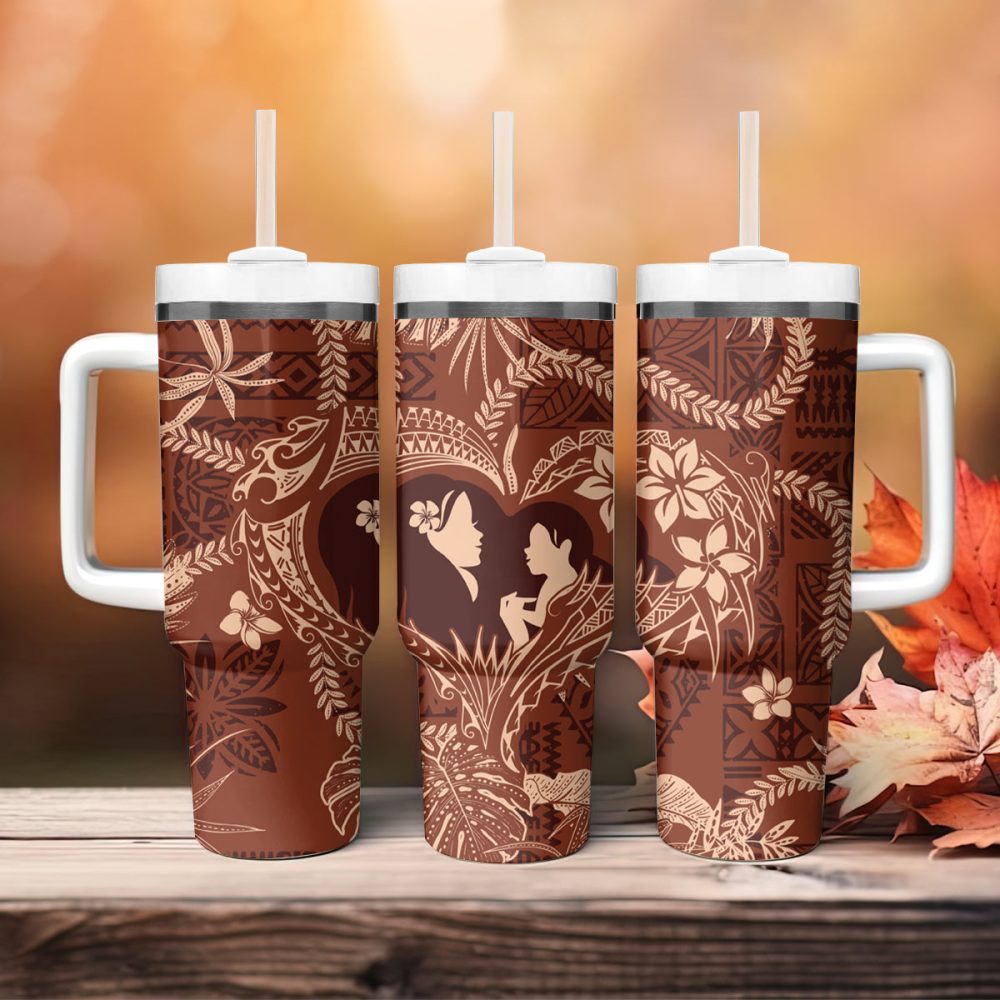 Plumeria Flowers Custom Stanley Quencher 40Oz Stainless Steel Tumbler - Image 5