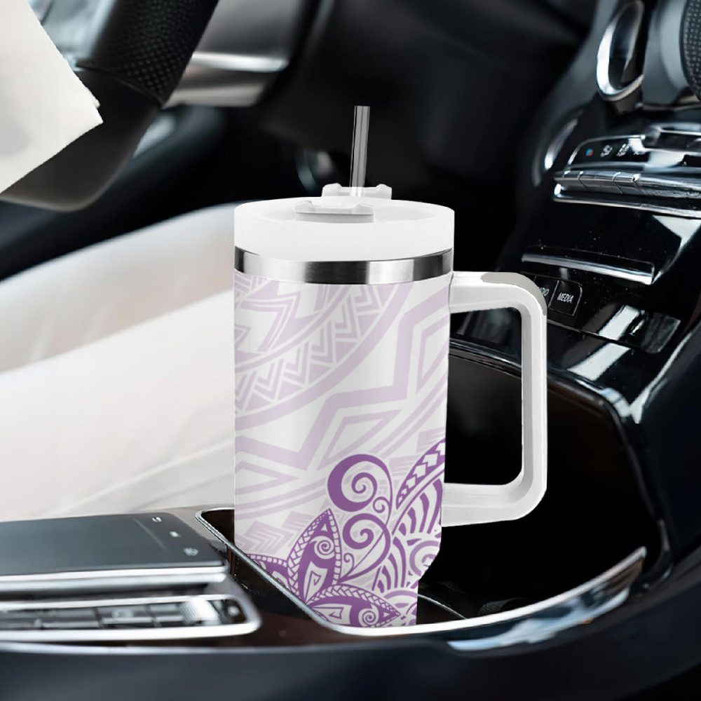 Plumeria Flowers Custom Stanley Quencher 40Oz Stainless Steel Tumbler - Image 9