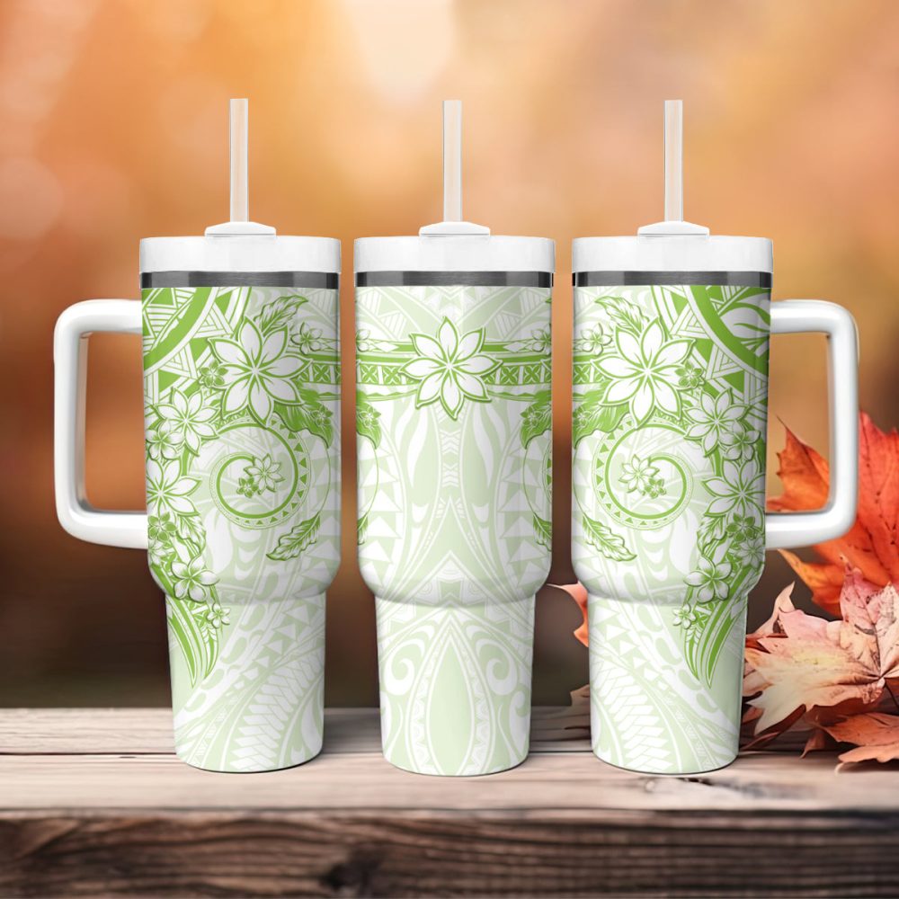 Plumeria Flowers Custom Stanley Quencher 40Oz Stainless Steel Tumbler - Image 5