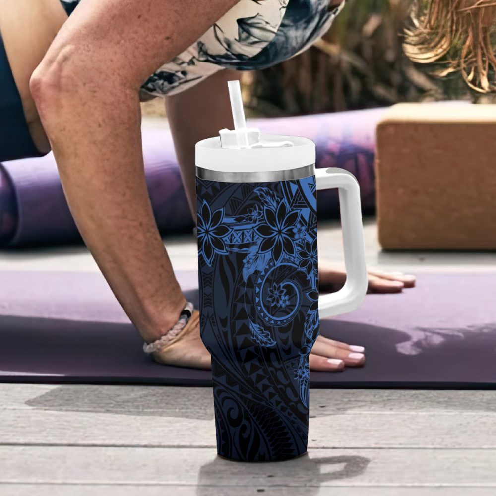 Plumeria Flowers Custom Stanley Quencher 40Oz Stainless Steel Tumbler - Image 7