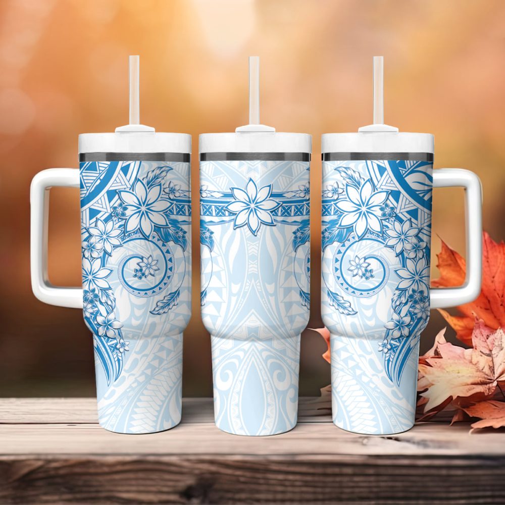 Plumeria Flowers Custom Stanley Quencher 40Oz Stainless Steel Tumbler - Image 5