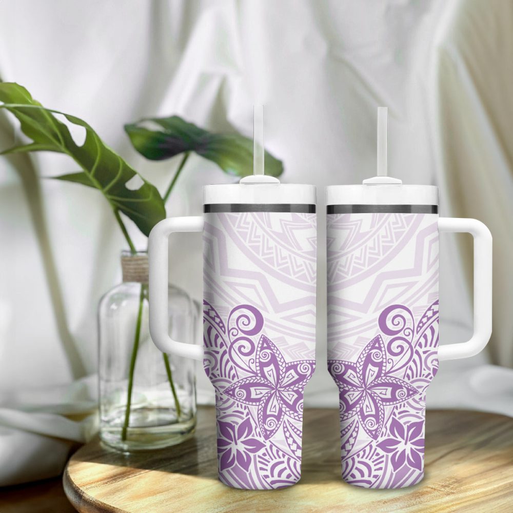 Plumeria Flowers Custom Stanley Quencher 40Oz Stainless Steel Tumbler - Image 10