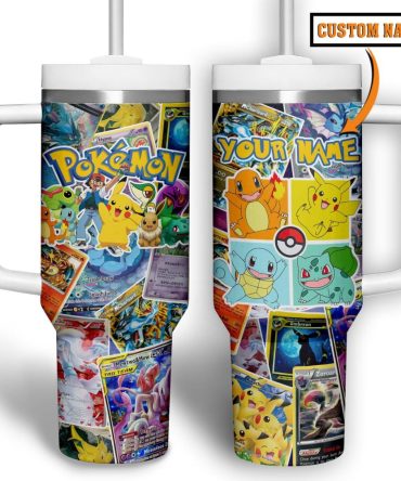Pokemon Movies Custom Stanley Quencher 40Oz Stainless Steel Tumbler