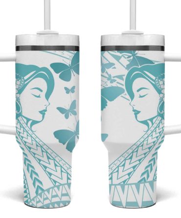 Polynesia Cervical Cancer Awareness Month Polynesian Women Faith Hope Love! Custom Stanley Quencher 40Oz Stainless Steel Tumbler With Handle