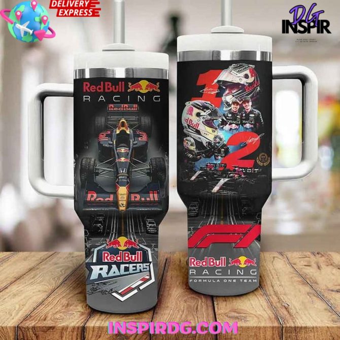 Red Bull Racing Drinkscustom Stanley Quencher 40Oz Stainless Steel Tumbler - Image 2