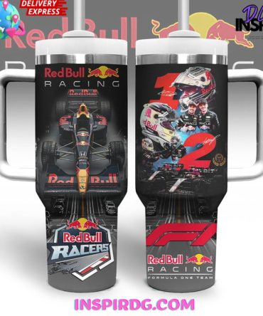 Red Bull Racing Drinkscustom Stanley Quencher 40Oz Stainless Steel Tumbler