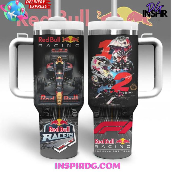 Red Bull Racing Drinkscustom Stanley Quencher 40Oz Stainless Steel Tumbler