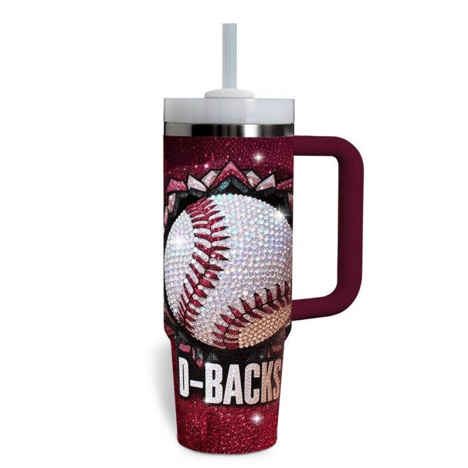 Arizona Diamondbacks Mlb Custom Stanley Quencher 40Oz Stainless Steel Tumbler With Handle - Image 2