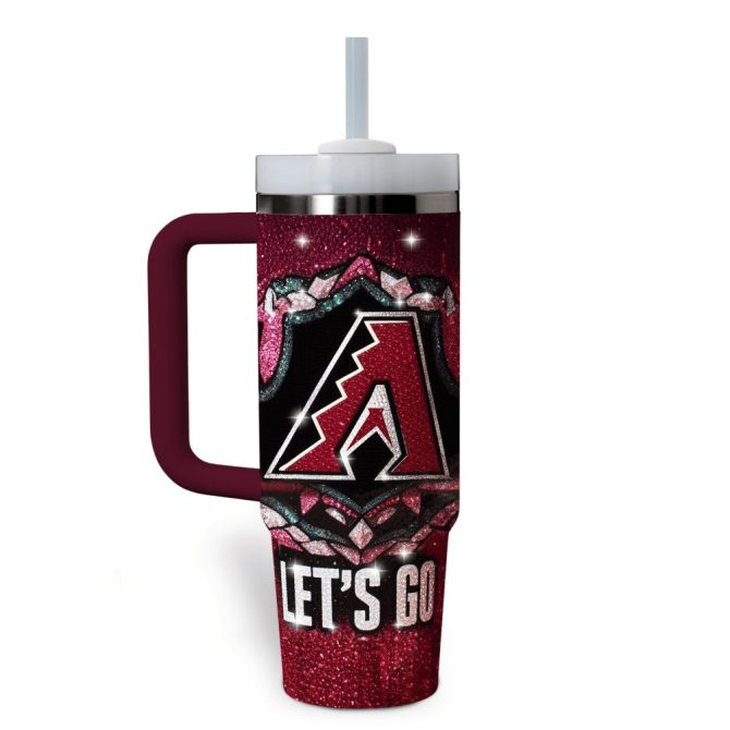 Arizona Diamondbacks Mlb Custom Stanley Quencher 40Oz Stainless Steel Tumbler With Handle - Image 3