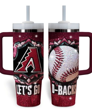 Arizona Diamondbacks Mlb Custom Stanley Quencher 40Oz Stainless Steel Tumbler With Handle