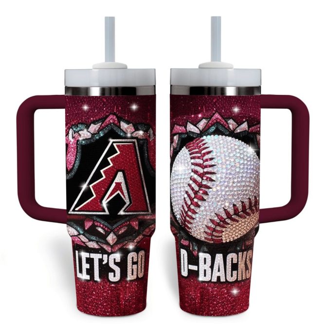 Arizona Diamondbacks Mlb Custom Stanley Quencher 40Oz Stainless Steel Tumbler With Handle