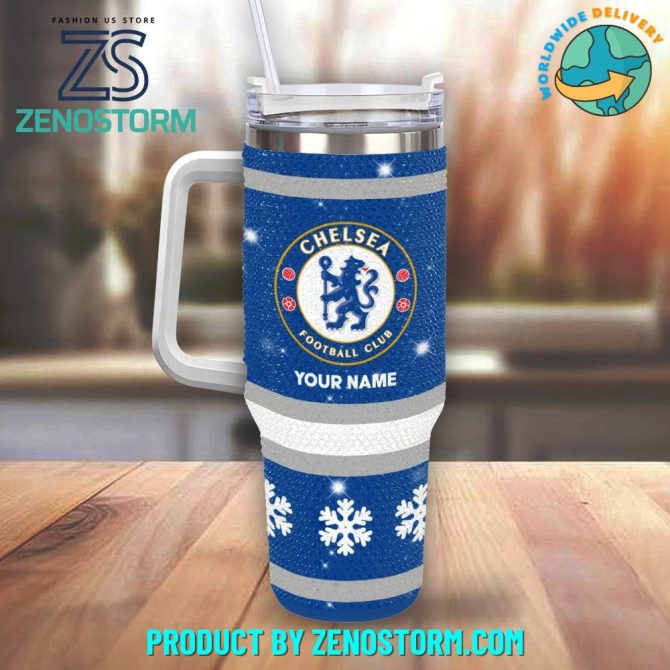 Rhinestone Bling Chelsea Epl Custom Stanley Quencher 40Oz Stainless Steel Tumbler With Handle - Image 2