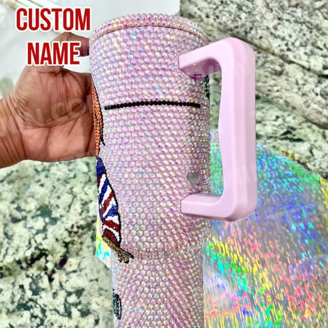 Rhinestone Bling Chucky Halloween Horror Movies Custom Stanley Quencher 40Oz Stainless Steel Tumbler With Handle - Image 2