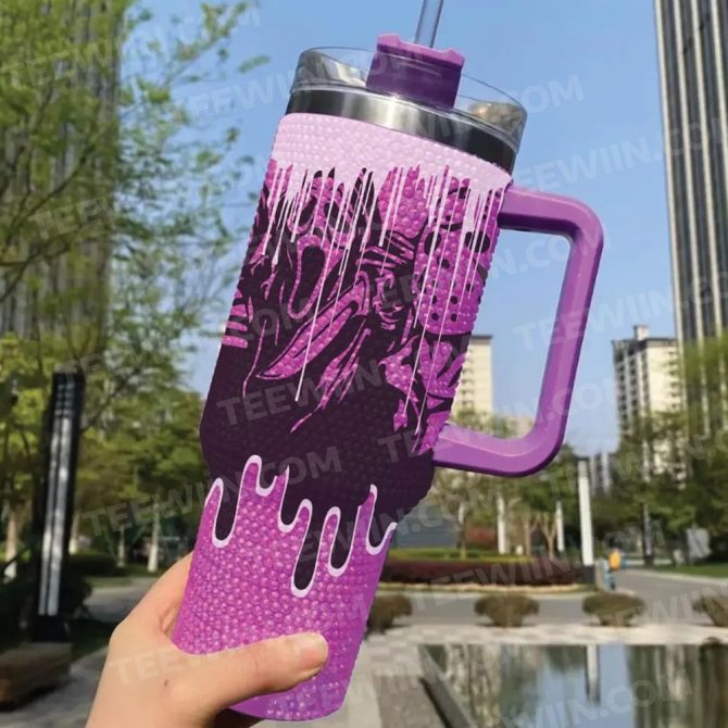 Rhinestone Bling Halloween Horror Characters Movies Custom Stanley Quencher 40Oz Stainless Steel Tumbler With Handle