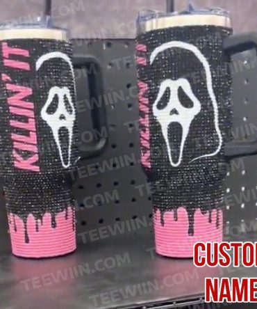 Rhinestone Bling Halloween Spooky Season Custom Stanley Quencher 40Oz Stainless Steel Tumbler With Handle