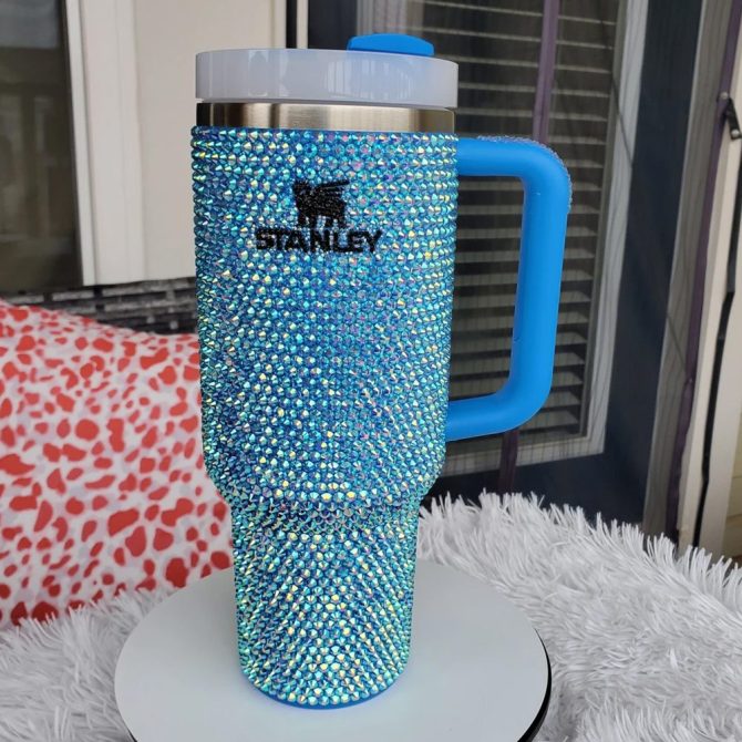 Rhinestone Bling Hello Kitty Cartoon Custom Stanley Quencher 40Oz Stainless Steel Tumbler With Handle - Image 2
