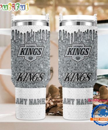 Rhinestone Bling Los Angeles Kings Nhl Sports Custom Stanley Quencher 40Oz Stainless Steel Tumbler With Handle