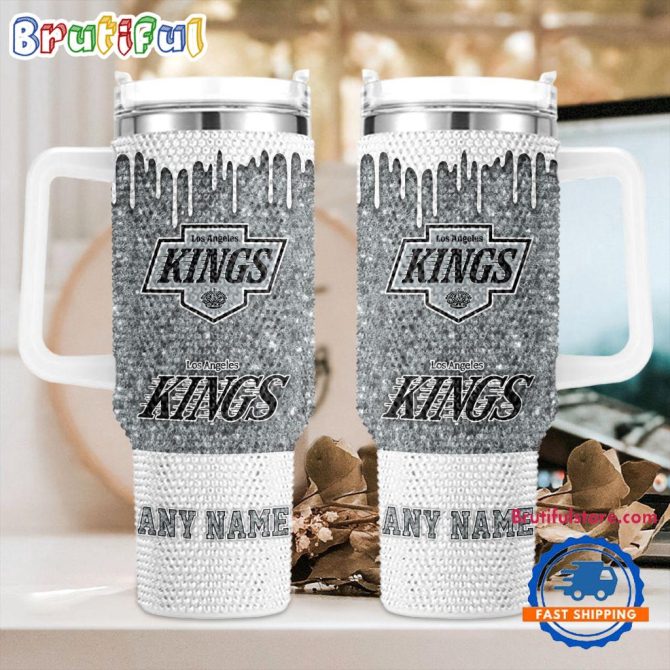 Rhinestone Bling Los Angeles Kings Nhl Sports Custom Stanley Quencher 40Oz Stainless Steel Tumbler With Handle