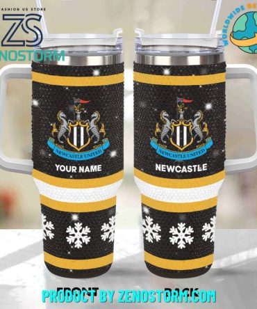 Rhinestone Bling Newcastle United Epl Custom Stanley Quencher 40Oz Stainless Steel Tumbler With Handle