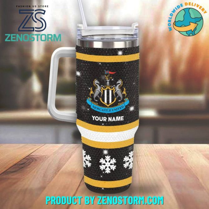 Rhinestone Bling Newcastle United Epl Custom Stanley Quencher 40Oz Stainless Steel Tumbler With Handle - Image 2